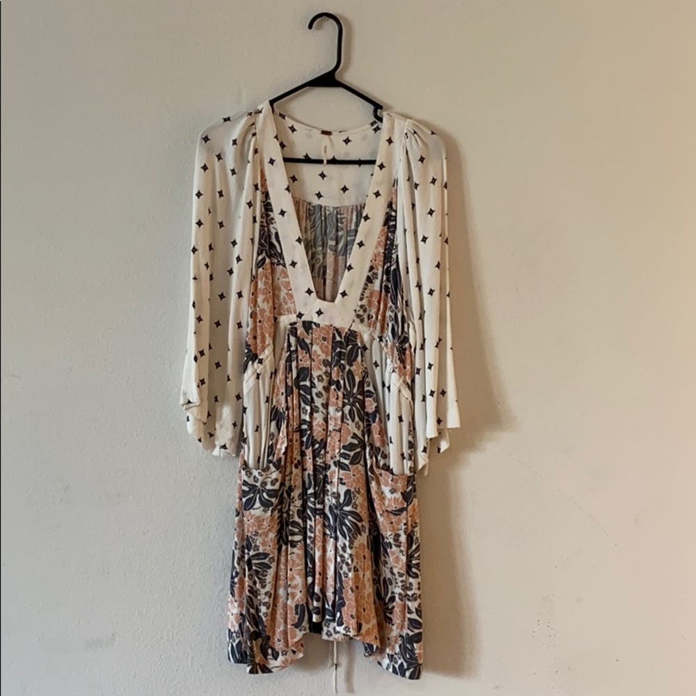 Free People Floral Plunge Dress